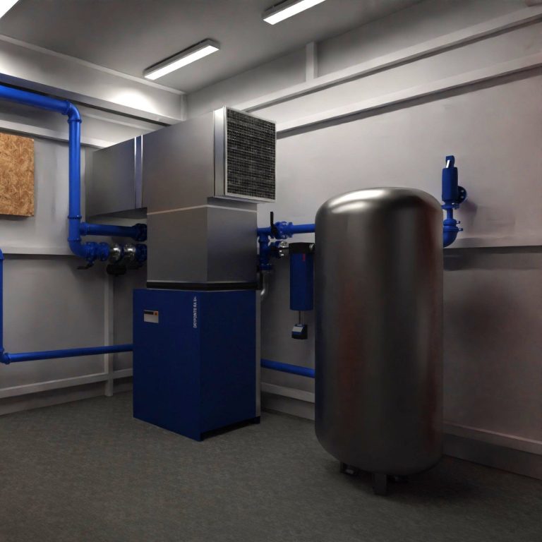 Installation d’air comprimé illustrant la spécialité de notre entreprise