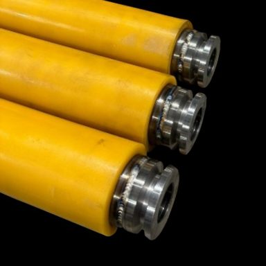 Rouleaux industriels sur mesure en mécano‑soudé avec revêtement polyuréthane