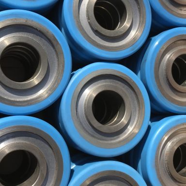 Roues usinées recouverte de polyuréthane spécifique